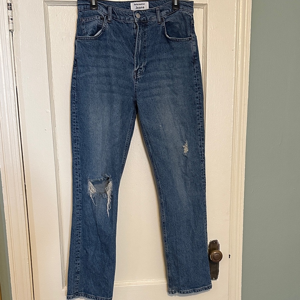 Reformation Classic Blue High-Rise Jeans | Size 30